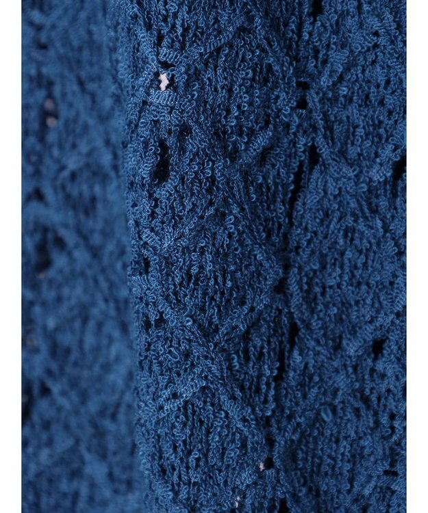 earth music&ecology 透かし編みテープヤーンカーディガン Pink