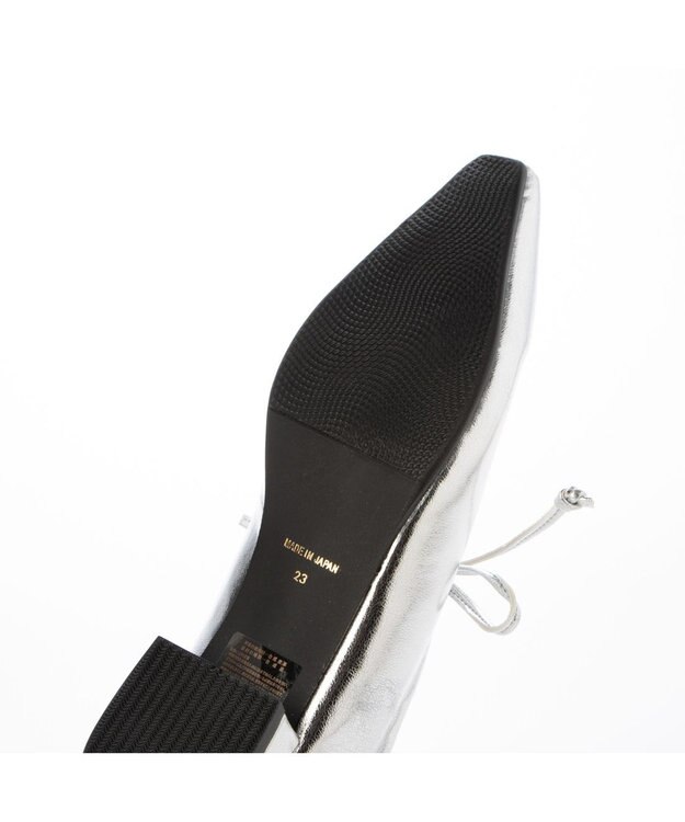 MODE ET JACOMO <carino>フレンチスクエアフラットシューティ シルバー