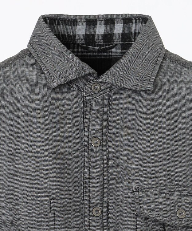 JOSEPH ABBOUD 【キングサイズ】リバーシブルチェック シャツ ブラック系