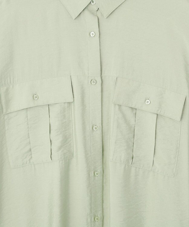 AMERICAN HOLIC 【予約】【WEB限定】接触冷感Wポケットシャツチュニック Khaki
