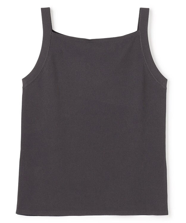 UNFILO 【新色追加/WEB限定カラー】スゴ機能美ニット スクエア キャミソール [NEW]チャコール