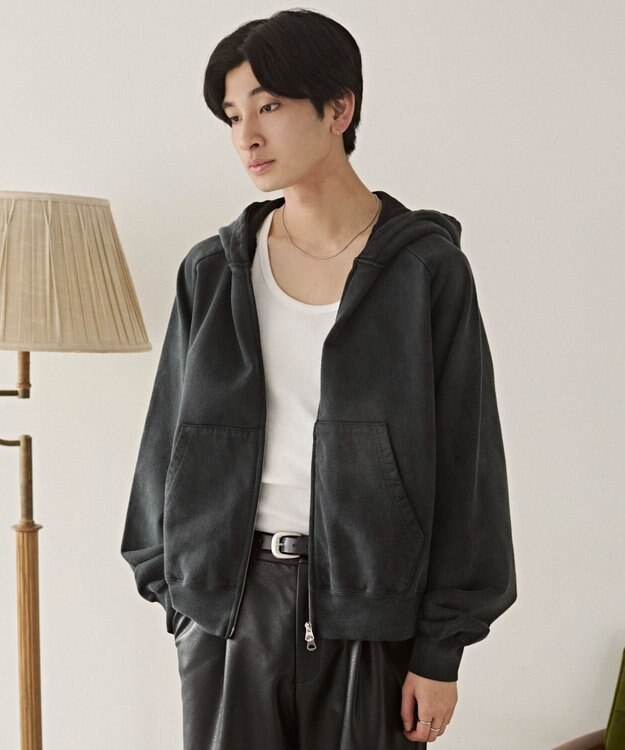 WEGO ショートZIPパーカー ブラックその他