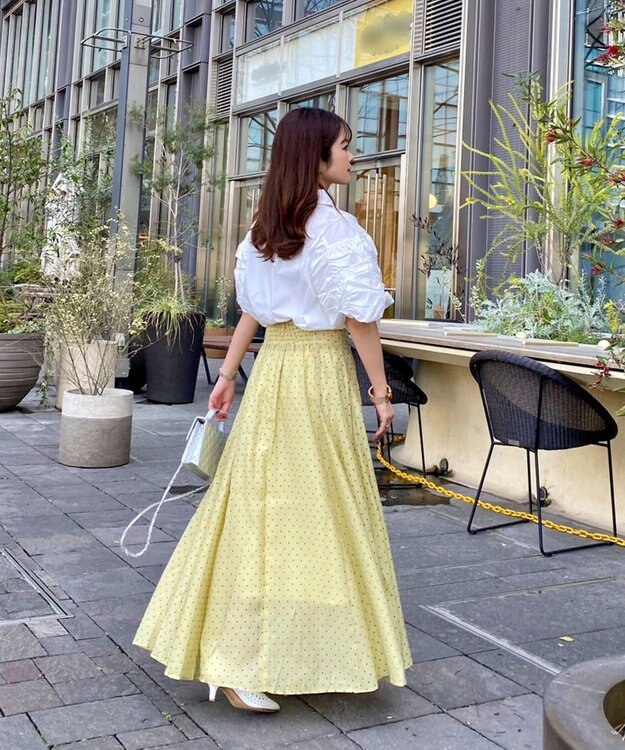 Green Parks AnriettMusee ギャザースリーブブラウス Off White