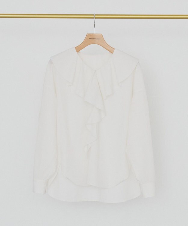 AMERICAN HOLIC 【イージーケア】ラッフルブラウス Ivory