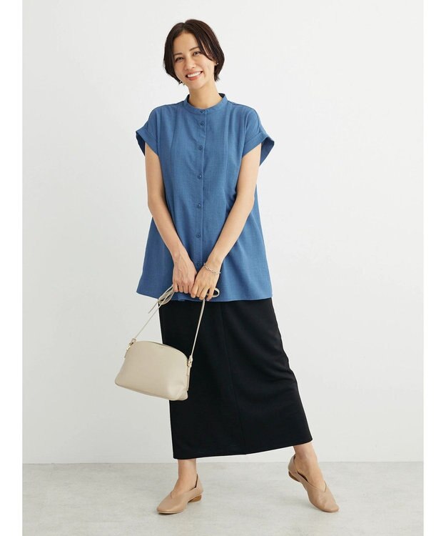 Green Parks らくスレＩラインスカート Black