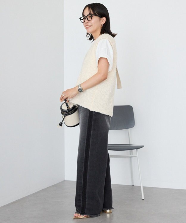 AMERICAN HOLIC テープヤーンバックシャンベスト Ivory