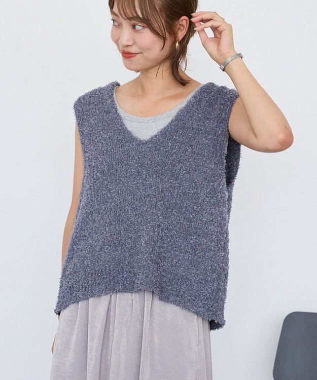 AMERICAN HOLIC テープヤーンバックシャンベスト Charcoal Gray