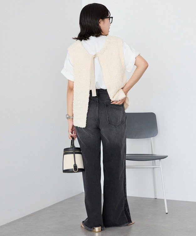 AMERICAN HOLIC テープヤーンバックシャンベスト Ivory