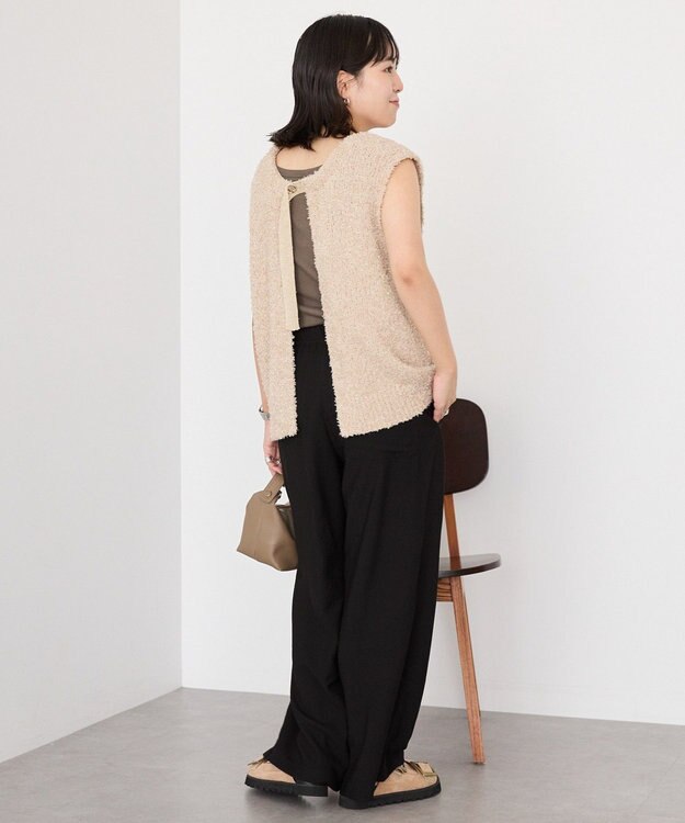 AMERICAN HOLIC テープヤーンバックシャンベスト Beige