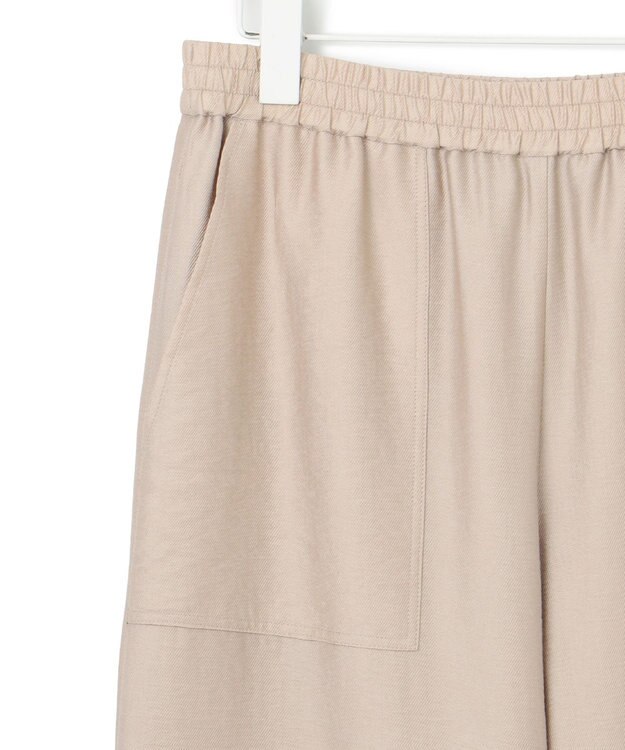 ICB 【人気のため新色追加・接触冷感・洗える】 ワッシャーツイル ワイドストレートパンツ シャモア系