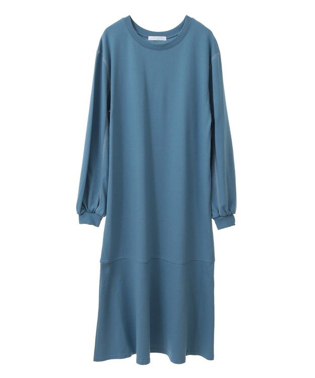 Green Parks ＳＥＴ２点ベスト＋配色ステッチワンピース Light Blue