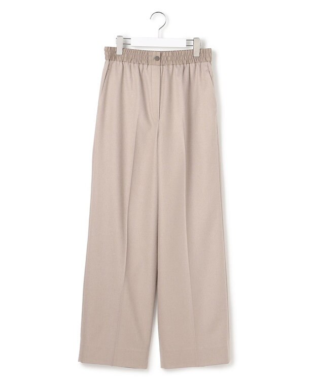 ICB ウォッシャブルライトウール ストレートパンツ クレイカーキ