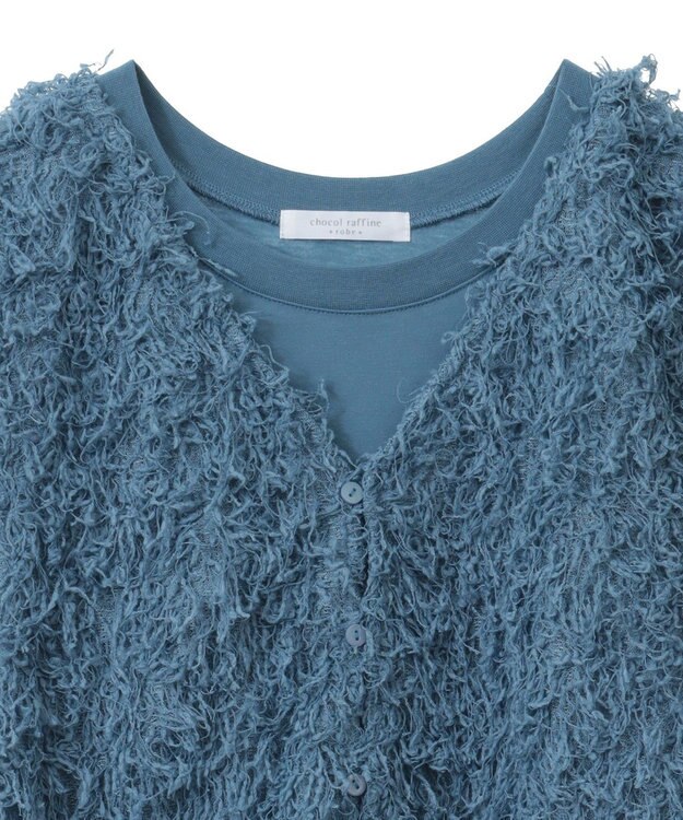 Green Parks ＳＥＴ２点ベスト＋配色ステッチワンピース Light Blue