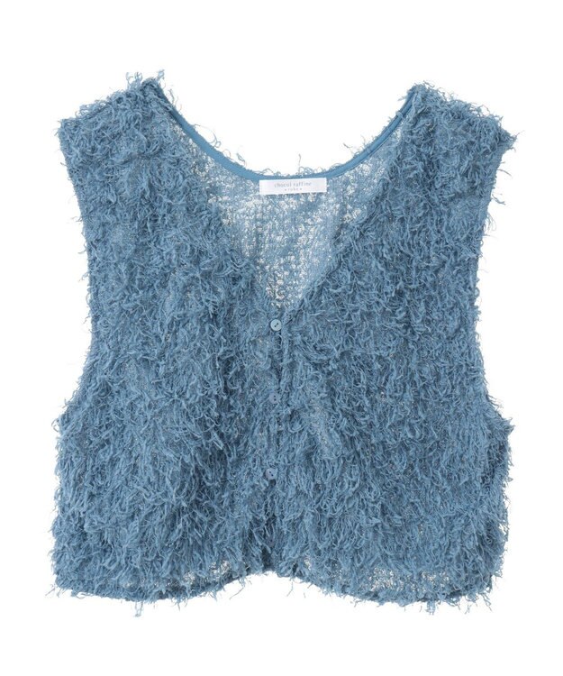 Green Parks ＳＥＴ２点ベスト＋配色ステッチワンピース Light Blue