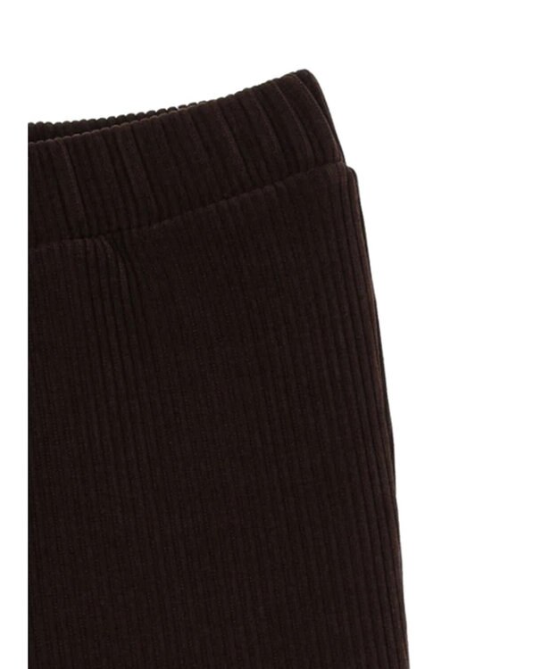 Green Parks リブ見えカットコールパンツ Brown