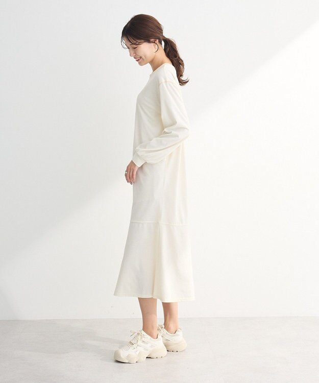 Green Parks ＳＥＴ２点ベスト＋配色ステッチワンピース Ivory