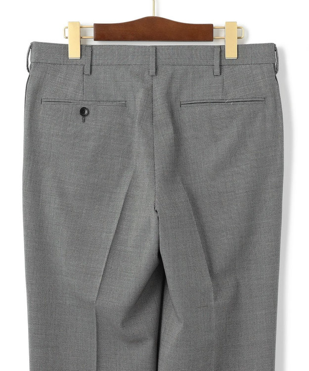 J.PRESS MEN 【ストレッチ / ウォッシャブル可】パワーストレッチウール バーズアイ スラックス ライトグレー系