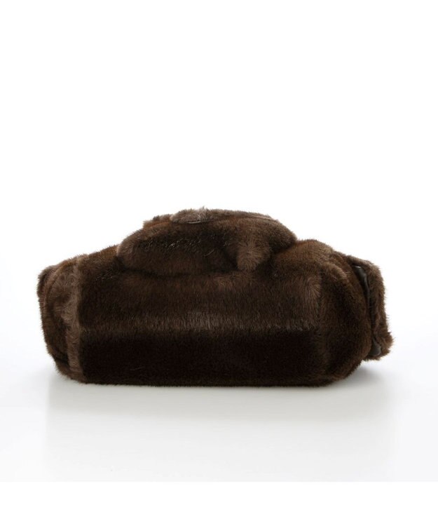 UNBILLION カシュカシュ cachecache / フェイクファーフラップポケット付き2wayショルダー チョコ