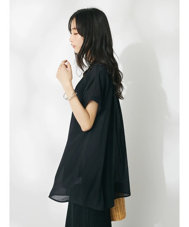 CRAFT STANDARD BOUTIQUE ウ゛ィンテージボイルタックチュニック Black