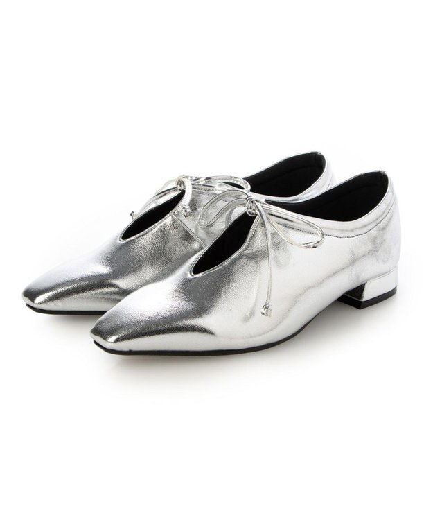 MODE ET JACOMO <carino>フレンチスクエアフラットシューティ シルバー
