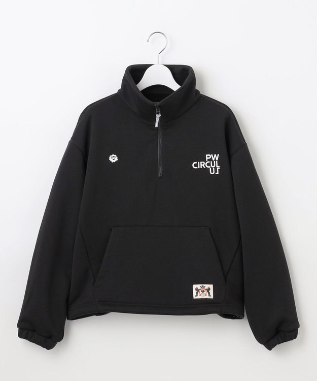 PW CIRCULUS 【WOMEN】ハーフジップ スウェット ブラック系