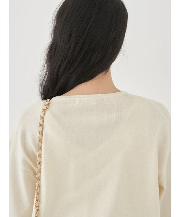 earth music&ecology ＵＶカット加工　ベーシックカーディガン Off White