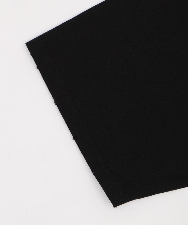 WEGO 【ユニセックス着用ITEM】ダメージアップリケグラフィックT（SS） ブラック