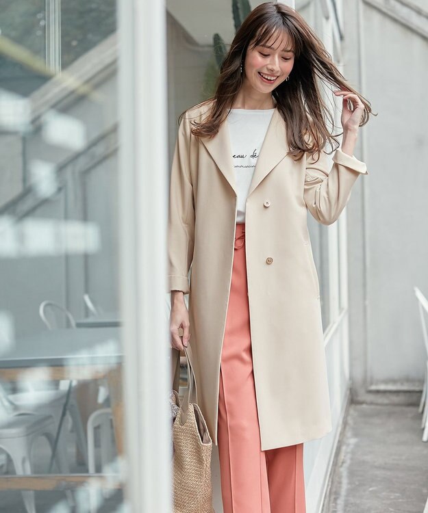 ANY SIS ロゴ刺繍 カットソー オフホワイト