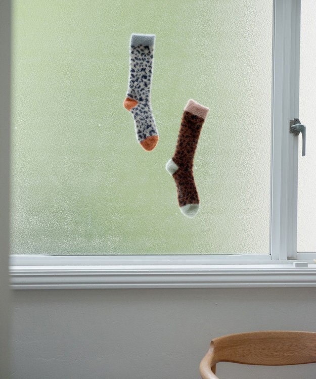 TRICOTE レオパードルームソックス 80IVORY