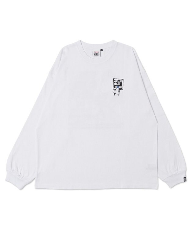 WEGO 【ユニセックス着用ITEM】別注VISIONゴーストスケータープリントT（LS） ホワイト