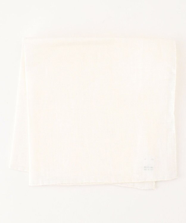 J.PRESS MEN 無地リネンチーフ ホワイト系