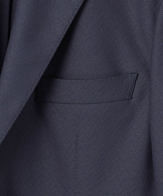 GOTAIRIKU 【通気性/ストレッチ/洗える】エアレースジャケット_ヘリンボーン柄 ネイビーヘリンボーン柄