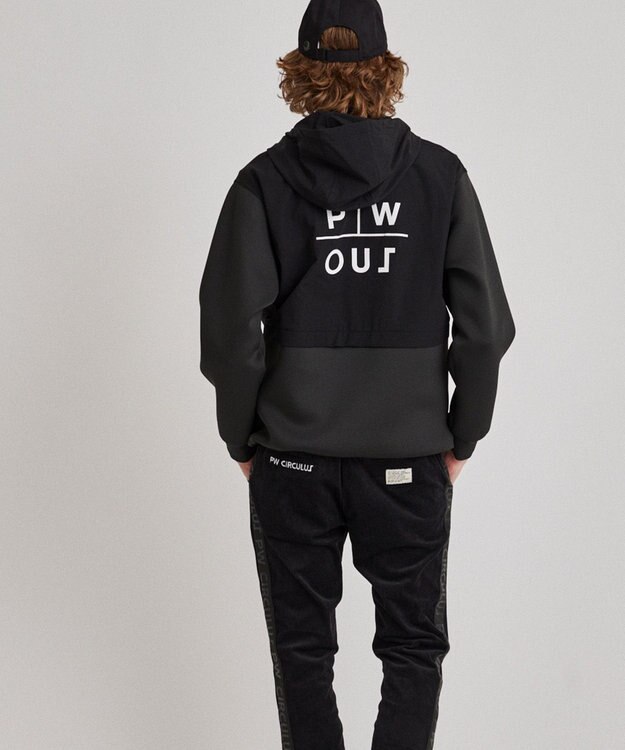 PW CIRCULUS 【MEN】NEW ダンボール デタッチャブルフーディー ブラック系