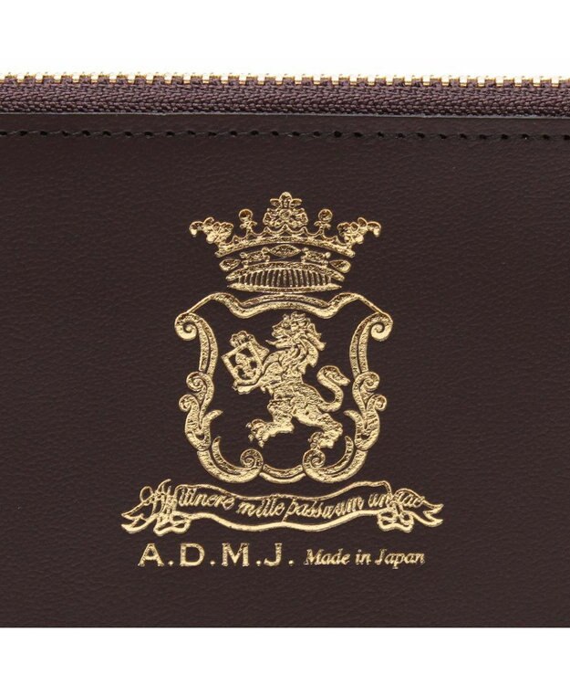 A.D.M.J. 【牛革】セブンティリリィ/オーガナイザーパース ブラウン