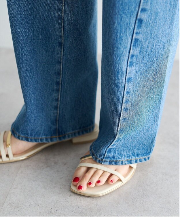 YECCA VECCA ORGABITS切替ストレートデニム Light Indigo