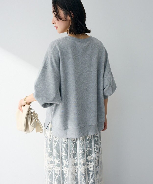 Green Parks オーバーサイズロゴ裏毛プルオーバー Gray Mixture