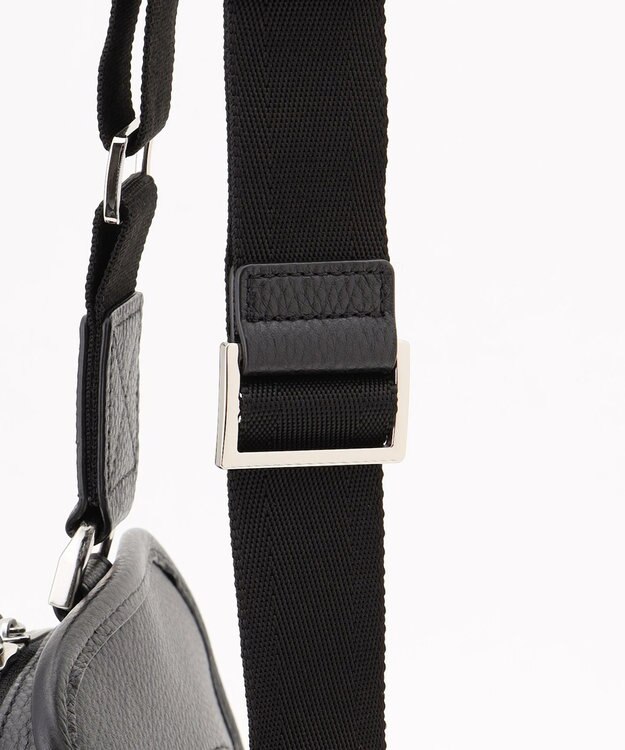 JOSEPH HOMME オールレザーシュリンク　ボディバッグ ブラック系