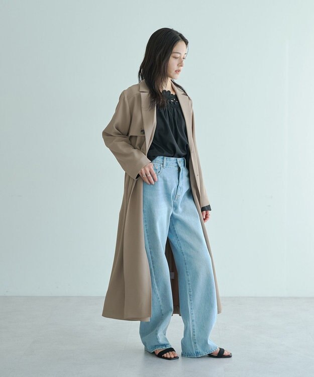 YECCA VECCA ORGABITS切替ストレートデニム Light Indigo