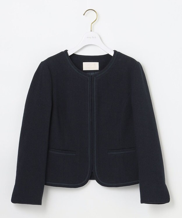 ANY SIS ミニライトボーダー ジャケット ネイビー