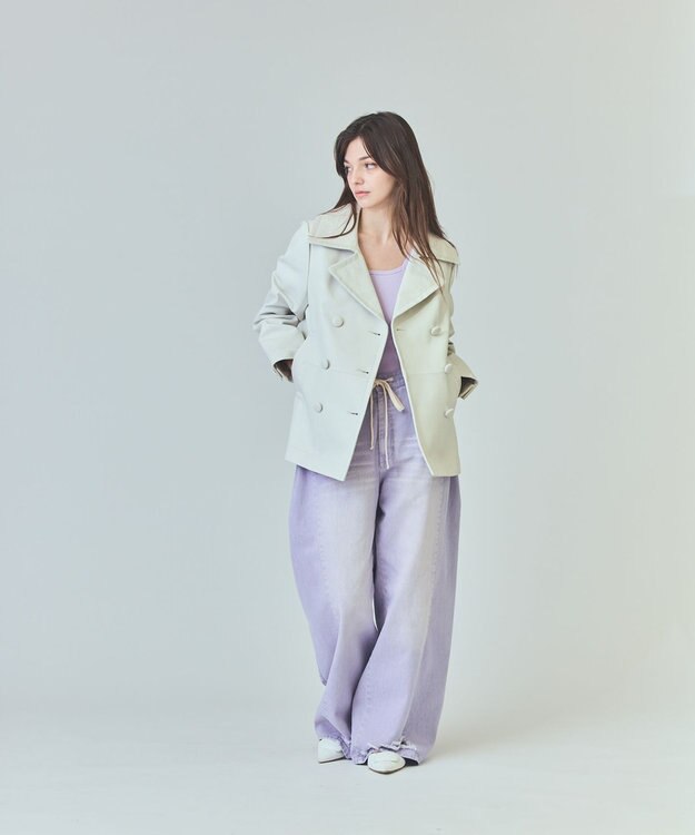 GRACE CONTINENTAL ラムレザーＰコート キナリ