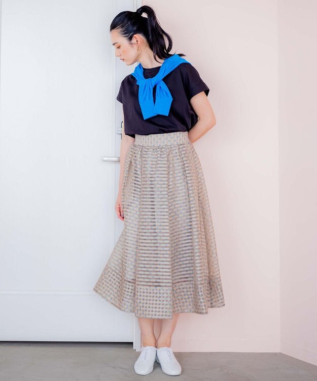 組曲 S 【セットアップ対応可】モノグラムプリントフレアスカート ベージュ系5