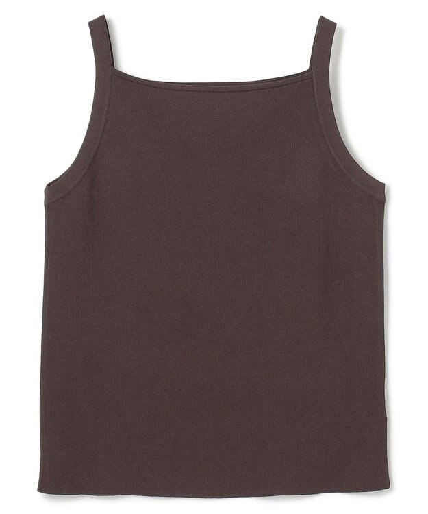 UNFILO スゴ機能美ニット スクエア キャミソール ブラウン