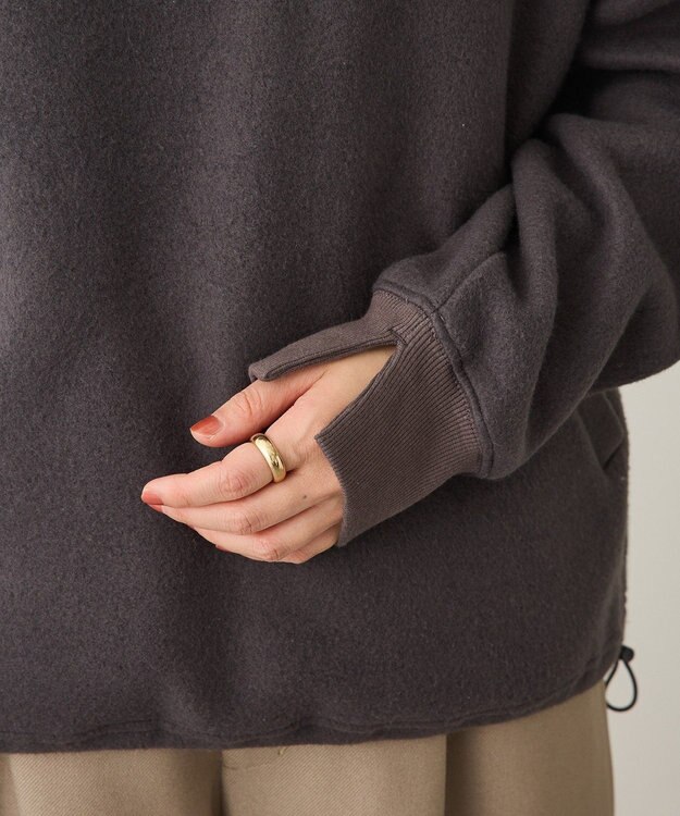 CRAFT STANDARD BOUTIQUE 起毛ハーフジッププルオーバー Charcoal Gray