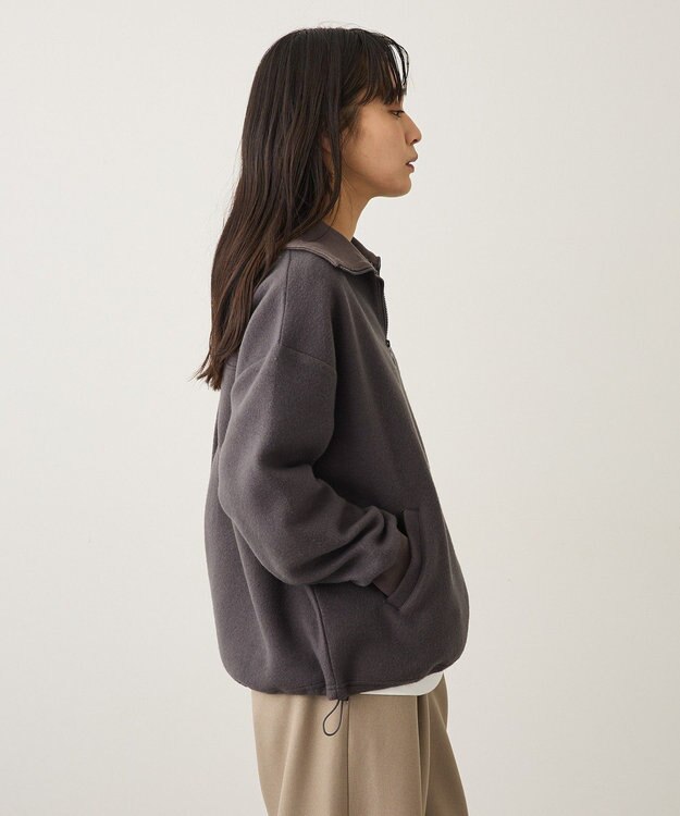 CRAFT STANDARD BOUTIQUE 起毛ハーフジッププルオーバー Charcoal Gray