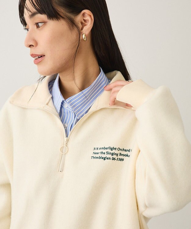 CRAFT STANDARD BOUTIQUE 起毛ハーフジッププルオーバー Ivory