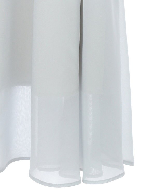 earth music&ecology シャイニーアシンメトリーギャザースカート Light Gray