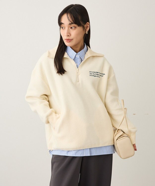 CRAFT STANDARD BOUTIQUE 起毛ハーフジッププルオーバー Ivory