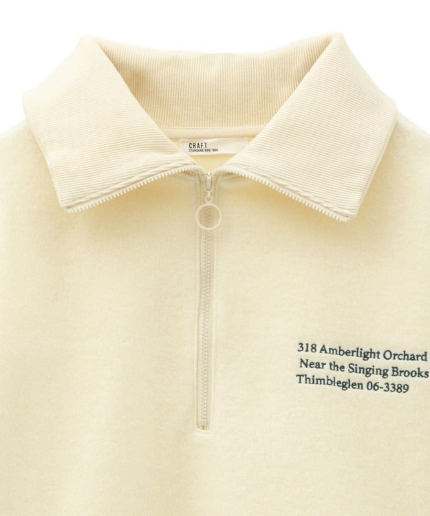 CRAFT STANDARD BOUTIQUE 起毛ハーフジッププルオーバー Ivory