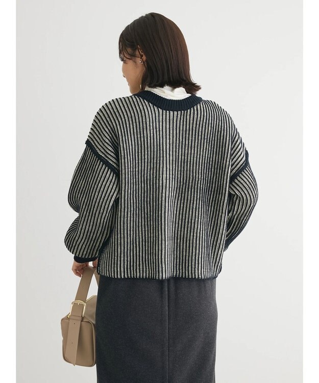 Green Parks ２ｗａｙ前後ニットプルオーバー Black