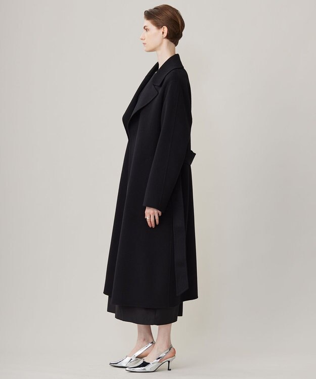 ICB 【CLASSY.1月号掲載】WoolRever ロングコート ブラック系